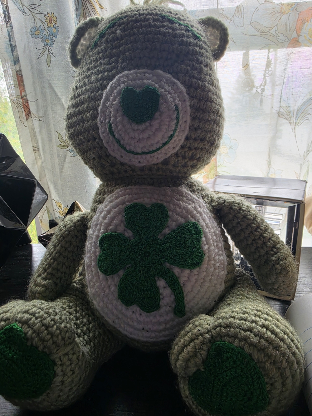 Crocheted Lucky Care Bear